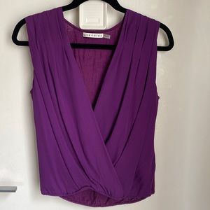 Alice + Olivia Tank / Blouse, Purple, Size XS